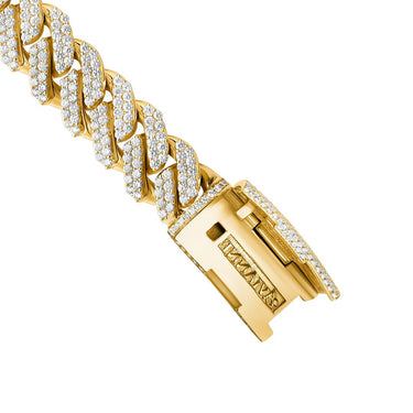 Diamond Flowerset Cuban in 14k Two Tone Gold 25.75 Ctw